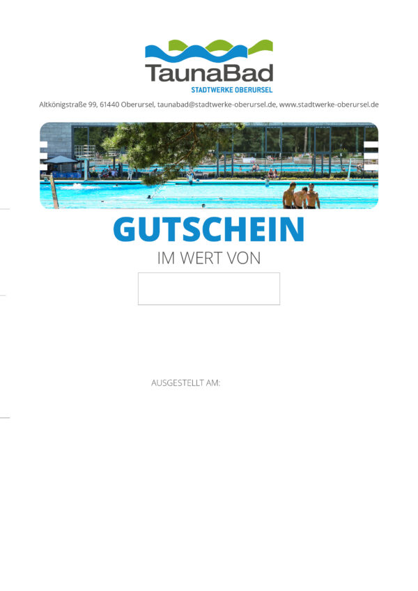 Gutschein 2023 Freibad