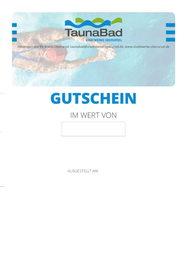 Gutschein 2023 Schwimmer